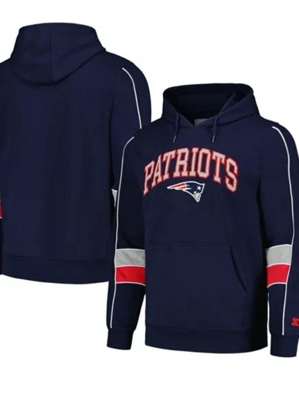 New England Patriots Starter Hoodie NFL Embroidered Logo Size XL Pullover ECU!